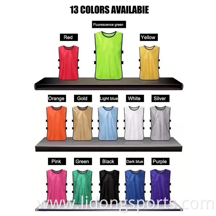 Customize Logo Printing Cheap High Quality Mesh Soccer Football Training Vest Bibs Wholesale